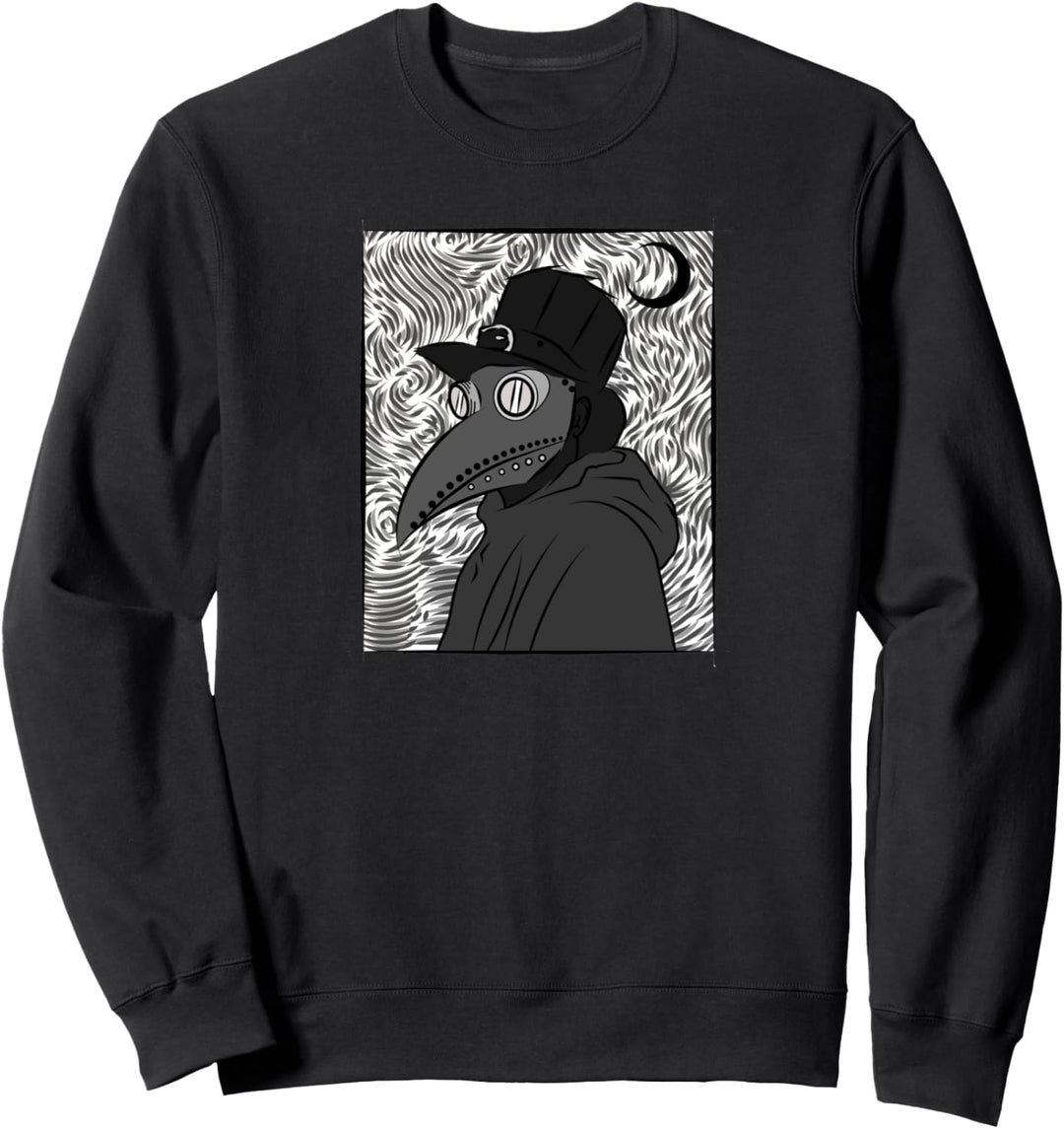 Plague doctor mask - Grunge Gothic Moon Occult gogh style Sweatshirt