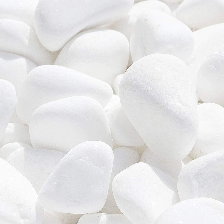 MGS SHOP Marmorkies Snow rein Weiss schneeweiss Garten Kies 25 kg (15/28 mm), 15/28 mm
