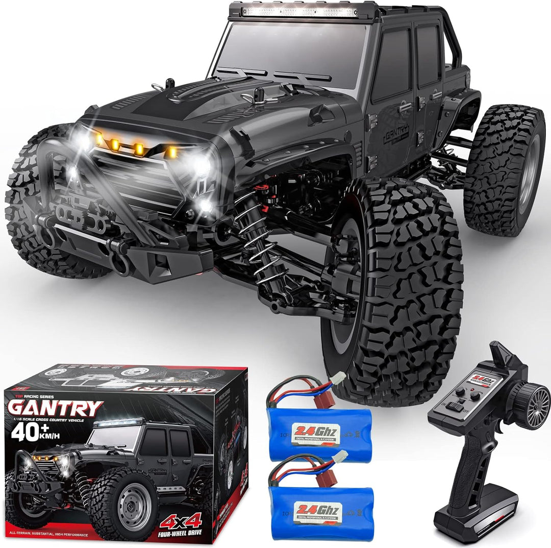 Gzsbaby Ferngesteuertes Auto 1/16 RC Car 4WD mit 40 km/h Hochgeschwindigkeits,2 Akku Lange Laufzeit,