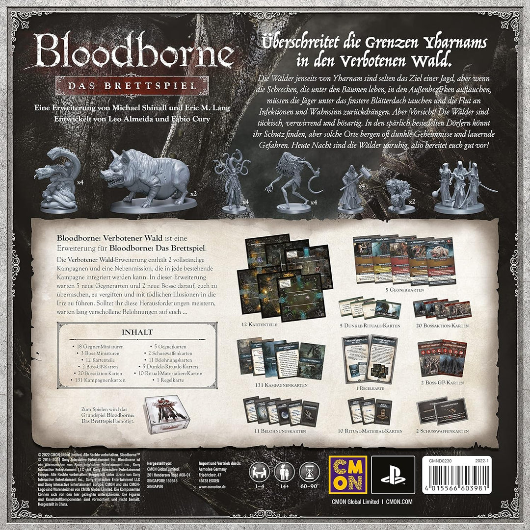 CMON | Bloodborne: Das Brettspiel – Verbotener Wald | Erweiterung | Expertenspiel | Dungeon Crawler