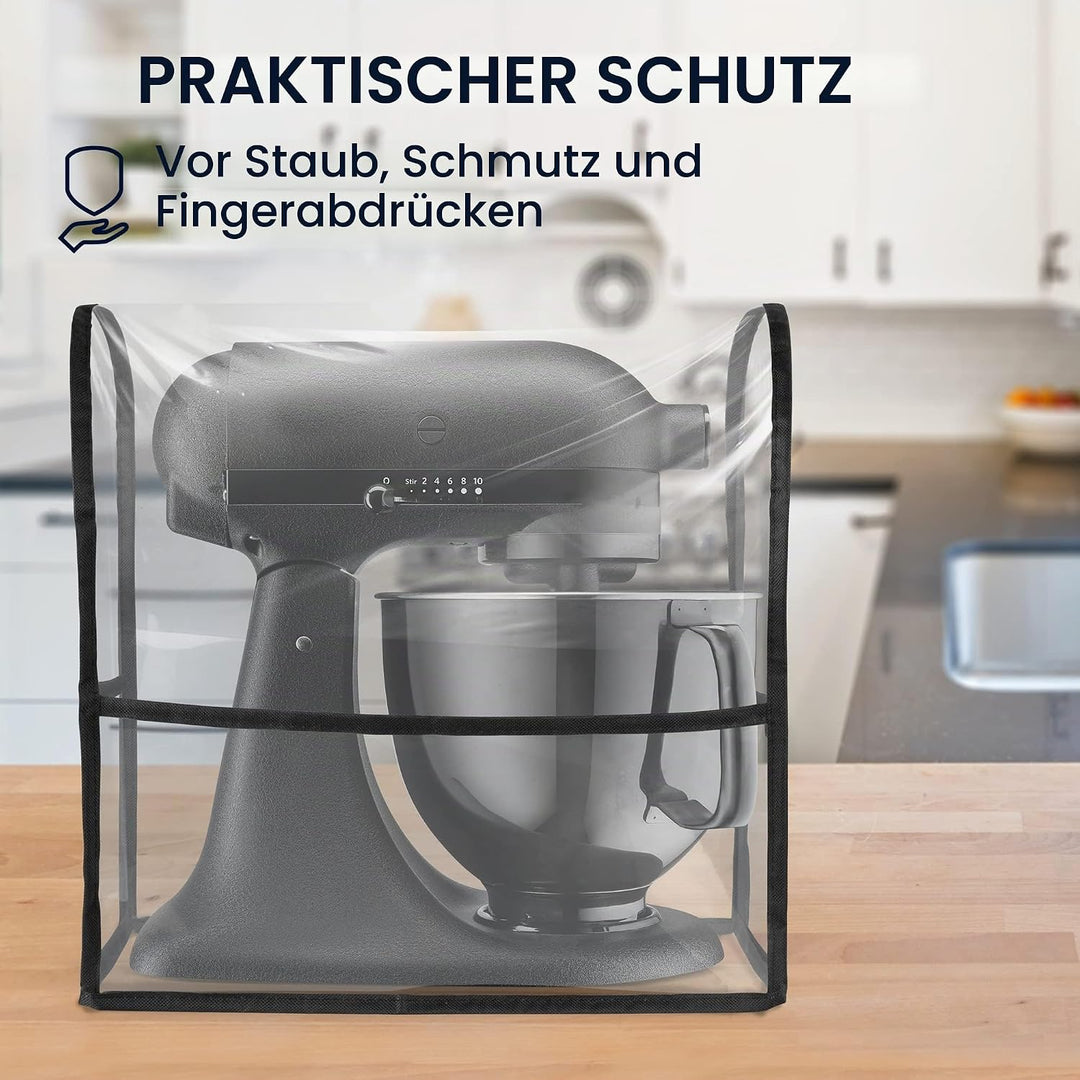 kwmobile TPU Hülle transparent kompatibel mit KitchenAid 4,3-4,8 Liter - mit 3 Fächern - Küchenmasch