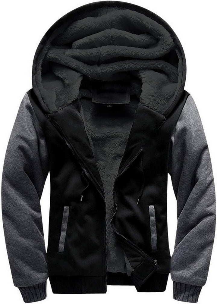 SwissWell Hoodie Herren Reissverschluss Sweatjacke Fleece Kapuzenjacke XXL 1712-dunkelgrau, XXL 1712