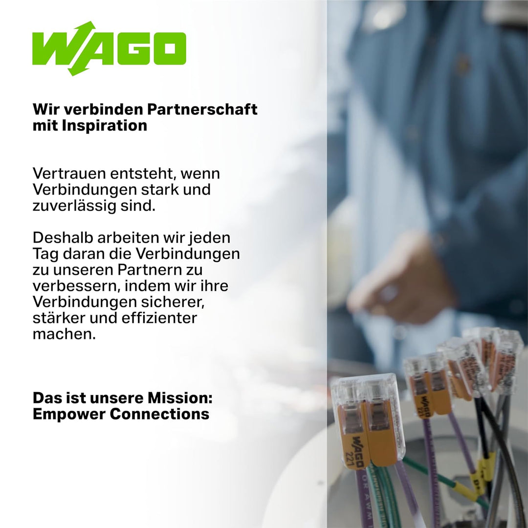 WAGO Verbindungsklemmen 2273-203 | 3 Leiter, bis 2,5 mm², 100 Stück, COMPACT Verbindungsklemme für e