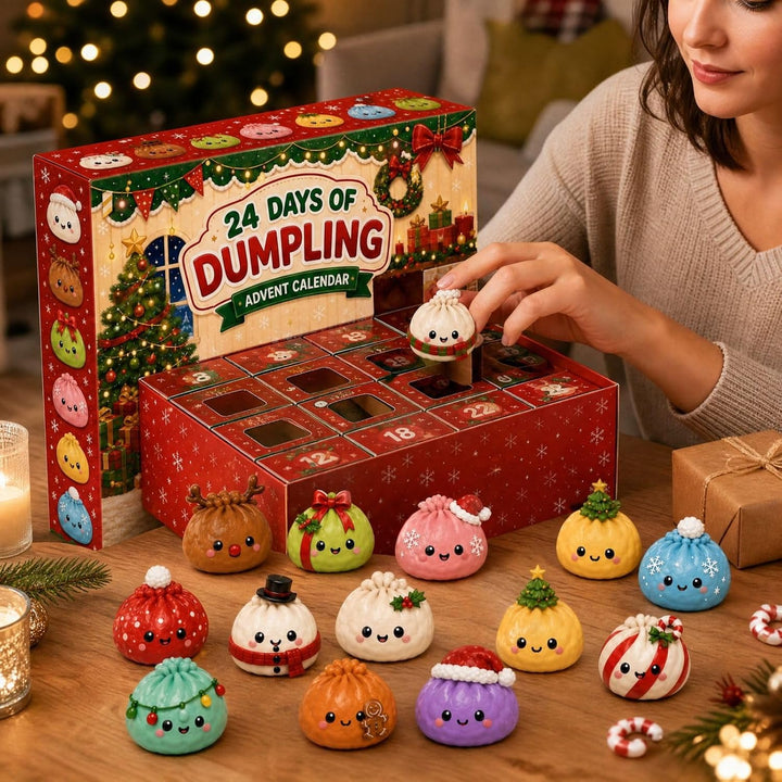 Dumpling Squishy Adventskalender 2026,24 Tage Weihnachtskalender，A