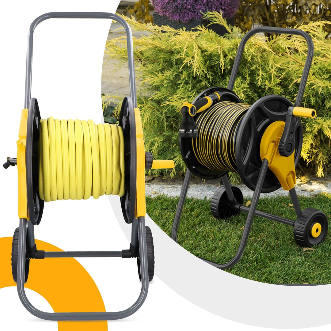 Schlauchwagen Gartenschlauchwagen Schlauchaufroller Trommel für Gartenschlauch 60 m Schlauchtrommel