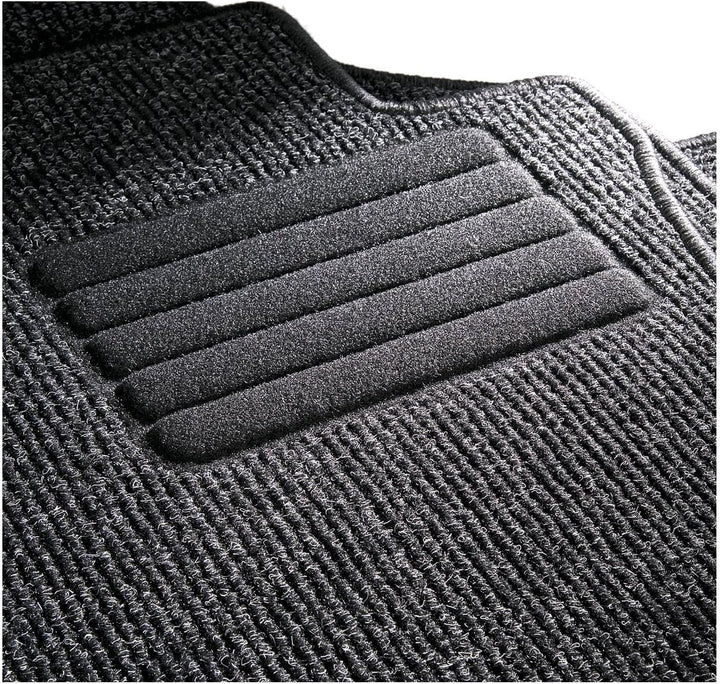 CarFashion BasicRips DL4 | Auto Fussmatte in schwarz meliert | Automatte | schwarzer Trittschutz | S