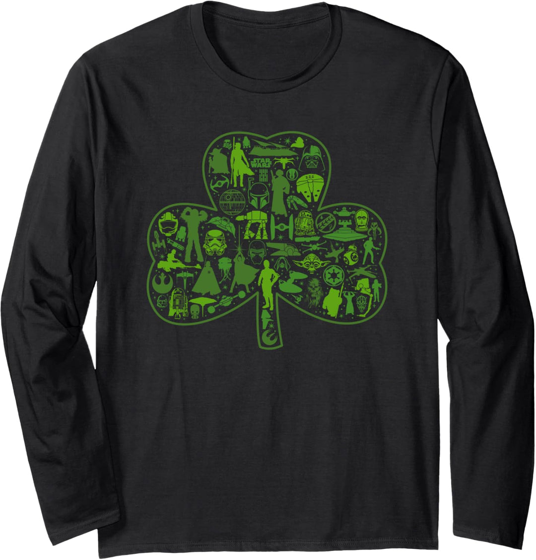 Star Wars St. Patrick's Day Clover Icons Langarmshirt