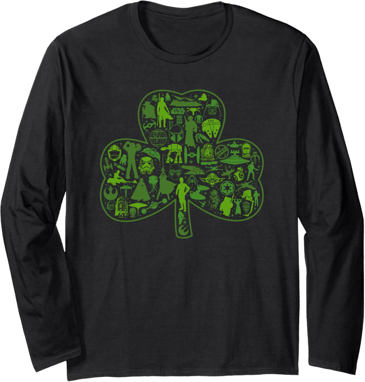 Star Wars St. Patrick's Day Clover Icons Langarmshirt