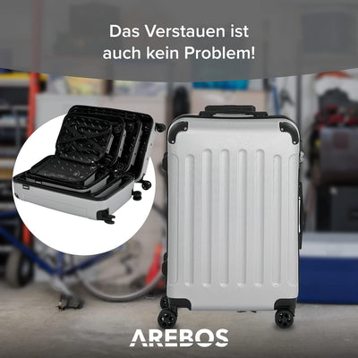 Arebos 4tlg. Hartschalenkofferset I ABS-Hartschale I Trolley Kofferset I Reisekoffer mit Teleskopgri