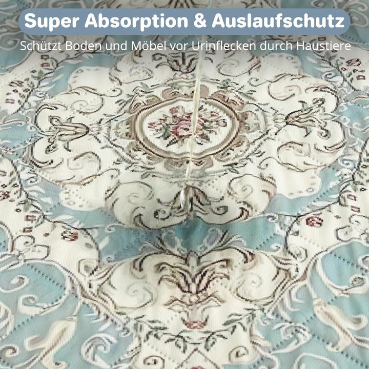 Waschbar Welpen unterlagen, 2 Pack 92x122cm Schnell Absorbierend Pipimatten für Hunde, wasserdichte