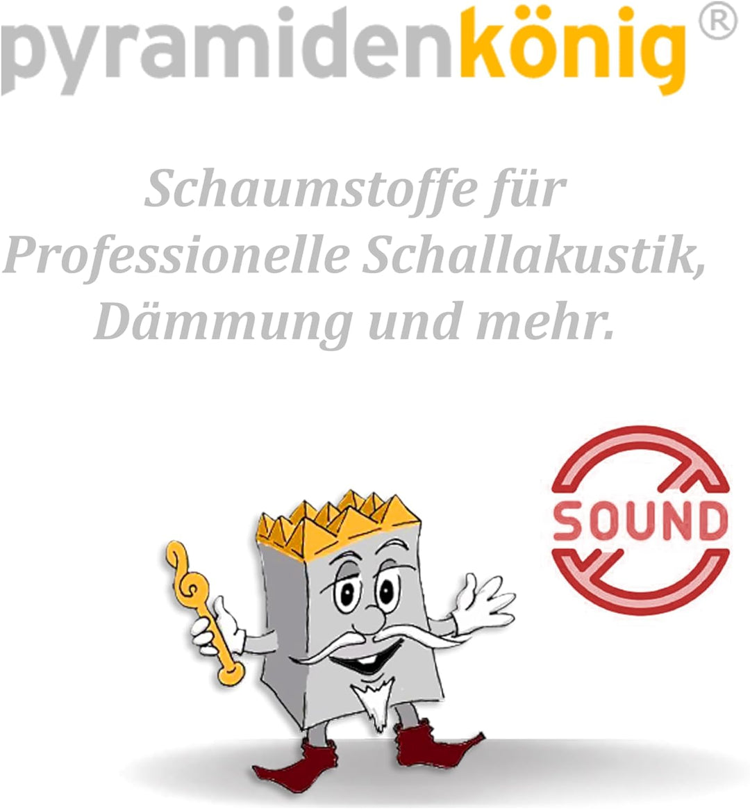 36x Platten Akustikschaumstoff"Die Neue", Anthrazit Schwarz, ca. 9,0