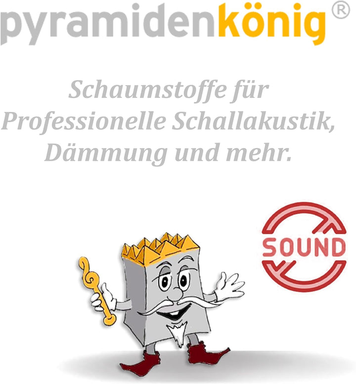 36x Platten Akustikschaumstoff"Die Neue", Anthrazit Schwarz, ca. 9,0