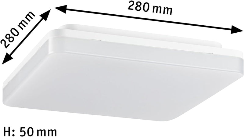 Paulmann 79839 LED Panel Cela WhiteSwitch 280 x 280 mm incl. 1x15,5 Watt Deckenleuchte Weiss matt Li