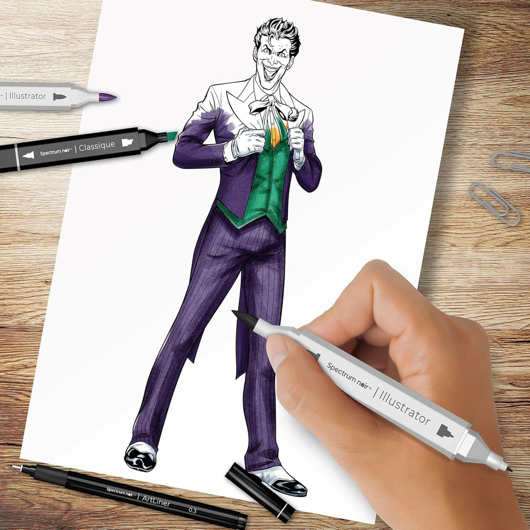 Spectrum Noir Pro Fan Art Set - 24-teilig - The Joker, Joker