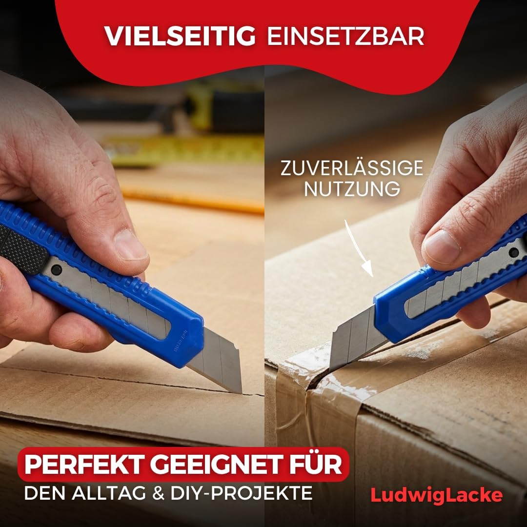 Cuttermesser 100 Stück Profi Teppichmesser Paketmesser18 mm