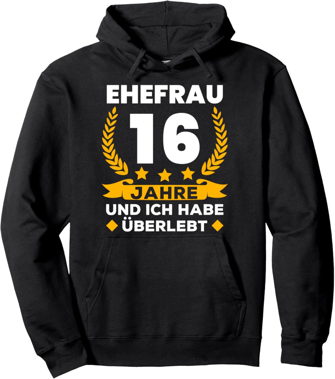 16. Hochzeitstag Saphirhochzeit Ehefrau Pullover Hoodie