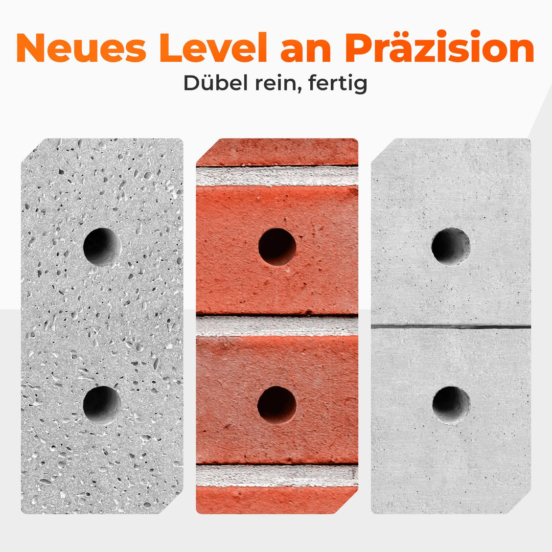 BAUBECK SDS Plus Bohrer Set für Beton [7tlg - Ø6-14 &amp; 160mm lang] 4 Schneiden - Langlebige Betonbohr