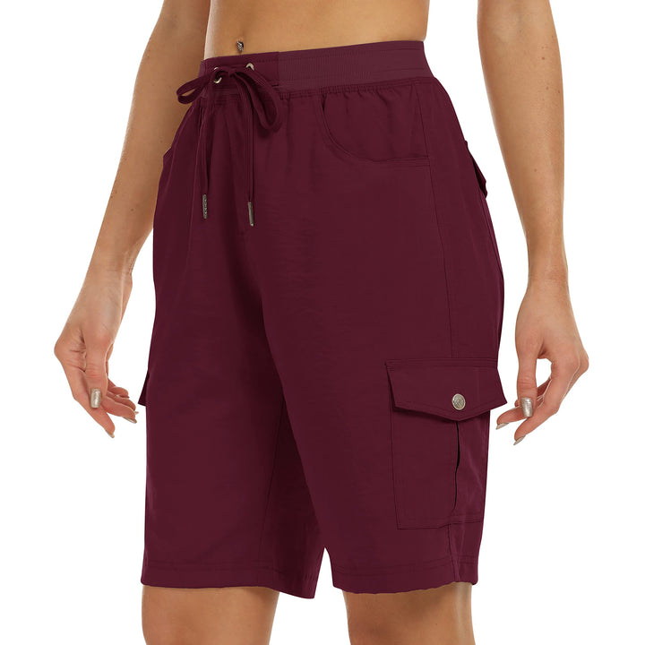 JINSHI Shorts Damen Sommer Cargohose Kurze Wanderhose Outdoor Schnelltrocknend Freizeithose mit Mehr