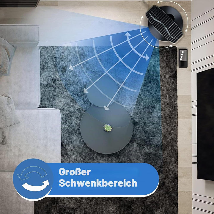 ARDES - Standventilator mit Fernbedienung, Timer und Touch-Bedienfeld, Leise, 5 Flügel, 40 cm, oszil