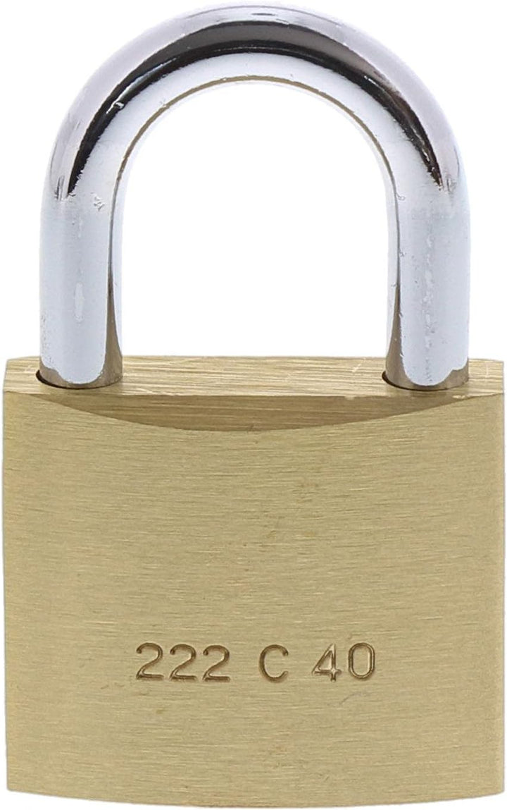 Burg Wächter Vorhängeschloss, 2er-Set, 6 mm Bügelstärke, 4 Schlüssel, Duo 222 40 SB, Messing, Bügels