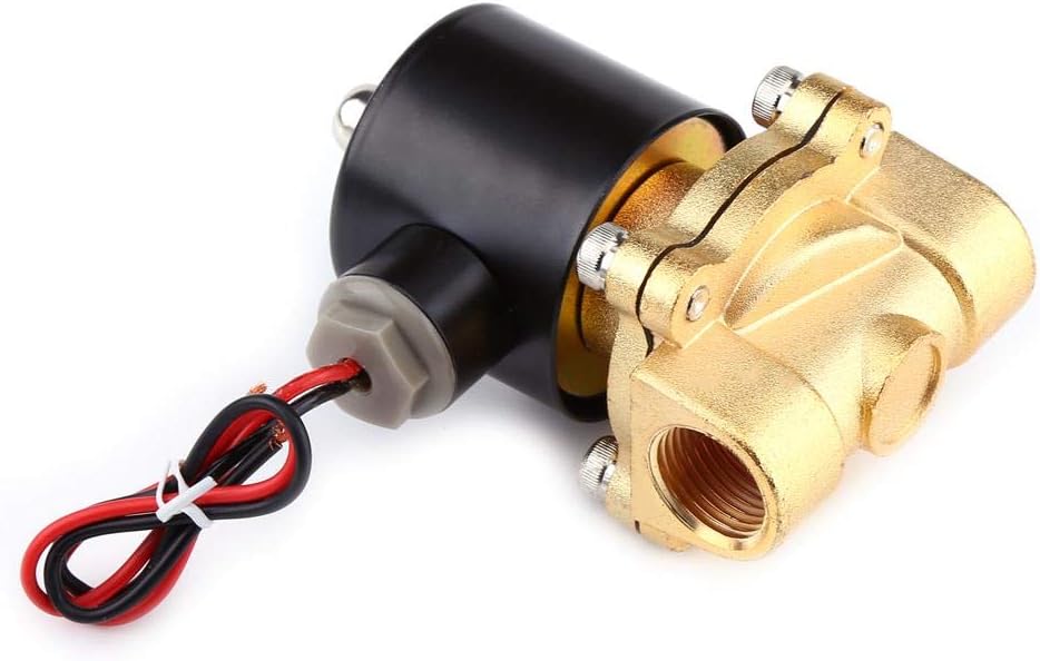 DC 12V Magnetventil für Wasser, Luft, Kraftstoff, Gas, 1/2 "normal geschlossenes Elektromagnetventil