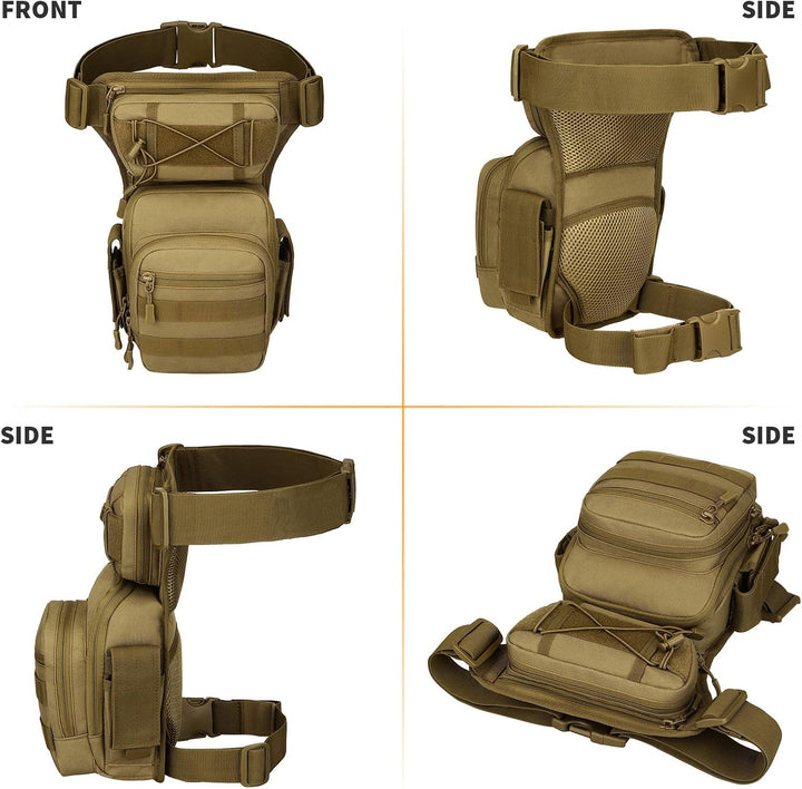 Huntvp Militär Beintasche Motorrad Taktische Oberschenkeltasche MOLLE Hüfttasche Herren Tactical Leg