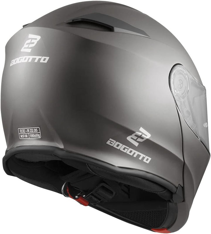 Bogotto V271 Motorrad Klapphelm XS anthrazit matt, XS anthrazit matt
