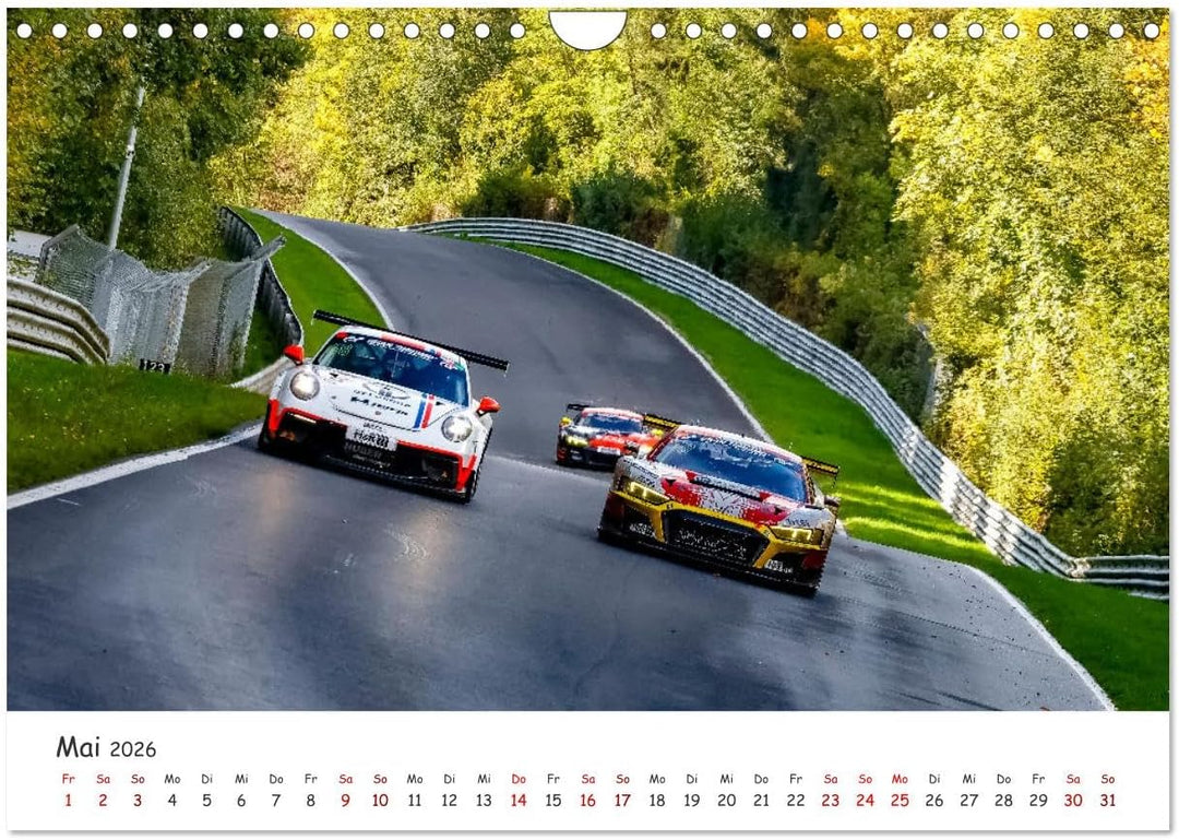 Nüburgring Langstrecken Serie 2026 (Wandkalender 2026 DIN A4 quer), CALVENDO Monatskalender: Die Sch