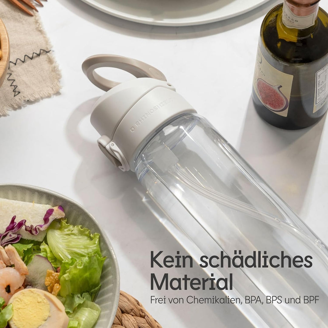 RHINOSHIELD AquaStand Magnetische Flasche 700 ml | Edelstahl isolierte Trinkflasche mit Strohhalm, S