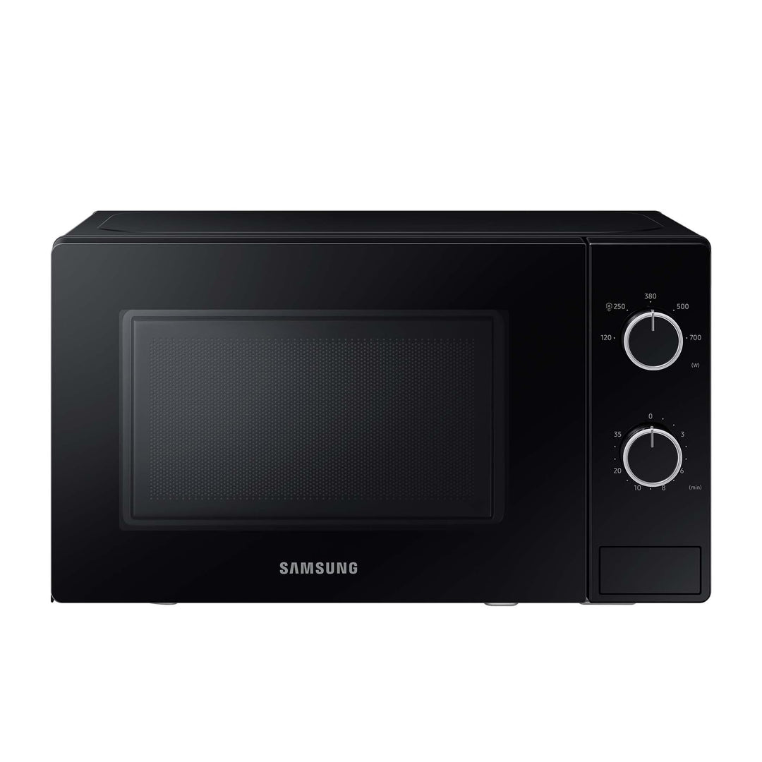 Samsung Solo-Mikrowelle, 700 W, Epoxy-Garraum mit 20 l Volumen, 5 Leistungsstufen, Defrost, Schwarz,