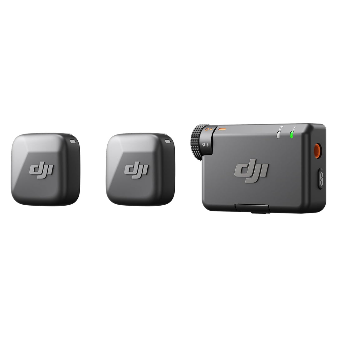 DJI Mic Mini (2 Sender + 1 Empfänger), Detailreicher Klang, Kabelloses Lavaliermikrofon für Kamera/A