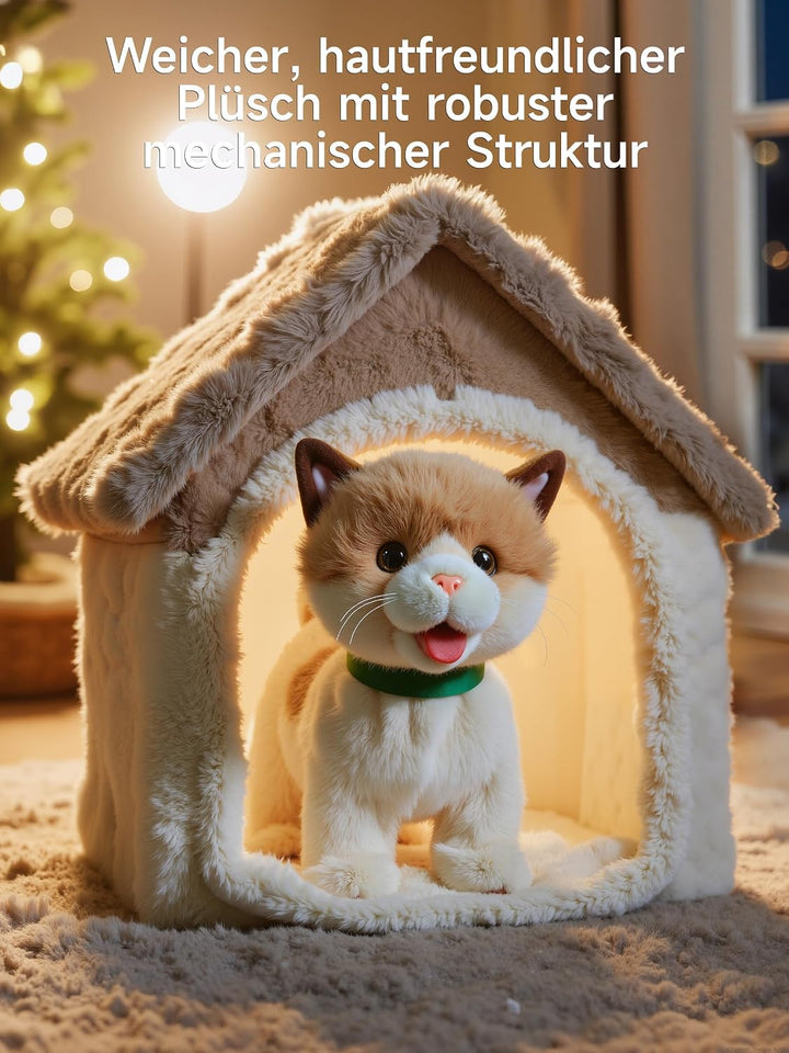 OR OR TU Spielzeug Katze die Läuft, Elektronische Plüschkatze | Hautfreundlich, Ferngesteuert, Läuft