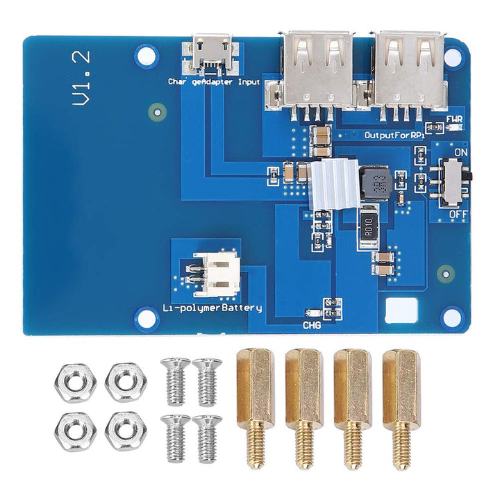 USV-Erweiterungsplatine, 3800 MAh Lipo-Batteriemodul, Dual-USB-Ausgang, Passend für