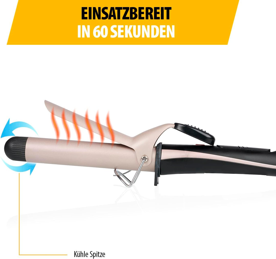 Tristar Lockenstab – Keramikbeschichtung – bis zu 180 °C in 60 Sek – 360° Drehbares Netzkabel – ⌀ 2,