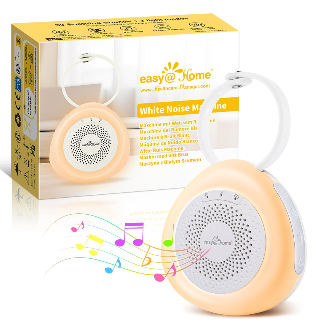 Easy@Home Mini-Gerät mit weissem Rauschen, für Babys, Erwachsene, Kinder, Schlaf, 30 beruhigende Ger