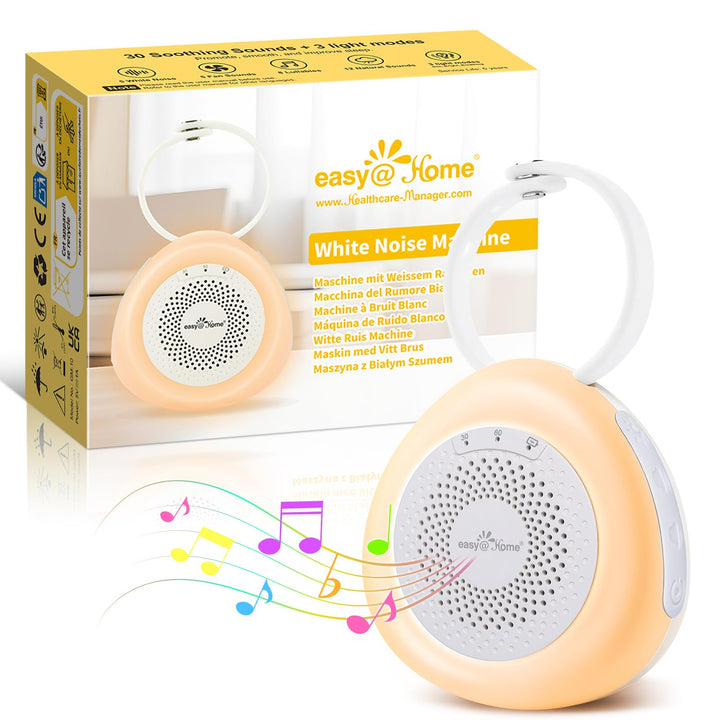 Easy@Home Mini-Gerät mit weissem Rauschen, für Babys, Erwachsene, Kinder, Schlaf, 30 beruhigende Ger
