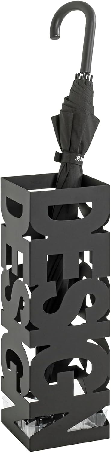 HAKU Möbel Schirmständer, Metall, schwarz, B 16 x T 16 x H 48 cm Schwarz Modern, Schwarz Modern