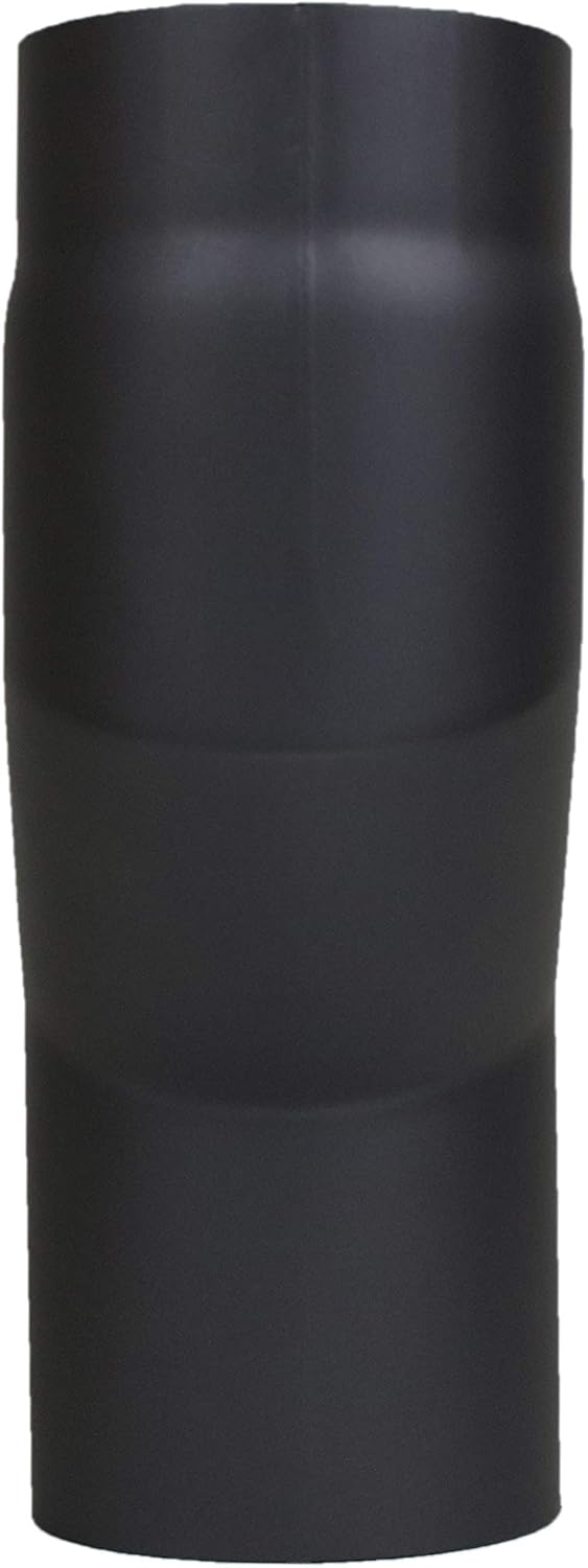 LANZZAS Ofenrohr Stufenbogen mit 80 mm Versatz, im Durchmesser, DN Ø 120 mm, Farbe: schwarz-metallic