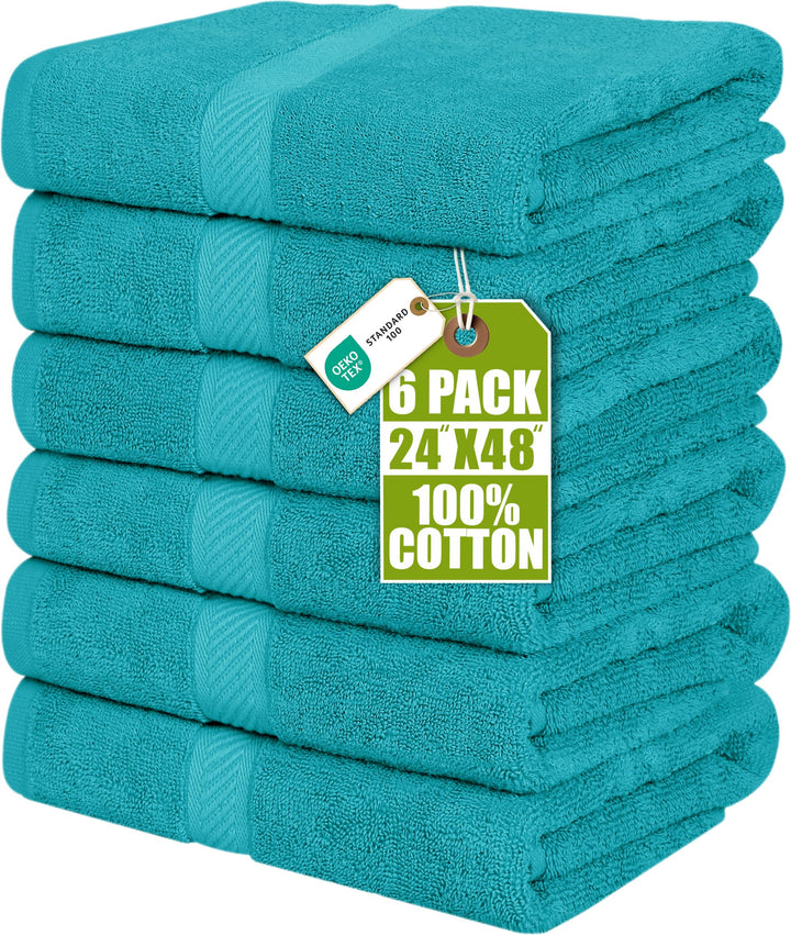 Utopia Towels - 6er-Pack mittelgrosse Badetücher aus 100% Baumwolle mit Aufhängeschlaufen, 60x120 cm