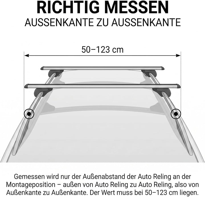 VDP Alu Relingträger Rio 135 kompatibel mit VW Touran Kombi 03-14 Dachträger abschliessbar