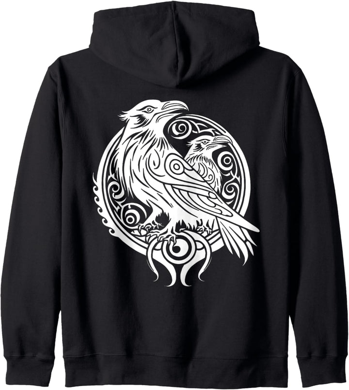 Odin Raben Nordische Mythologie Wikinger Keltisch Vogel Tier Kapuzenjacke