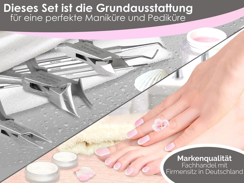 Fusspflege-Set Profi Nagelzangen Set Allrounder für normale und eingewachsene Nägel mit Nagelzange K