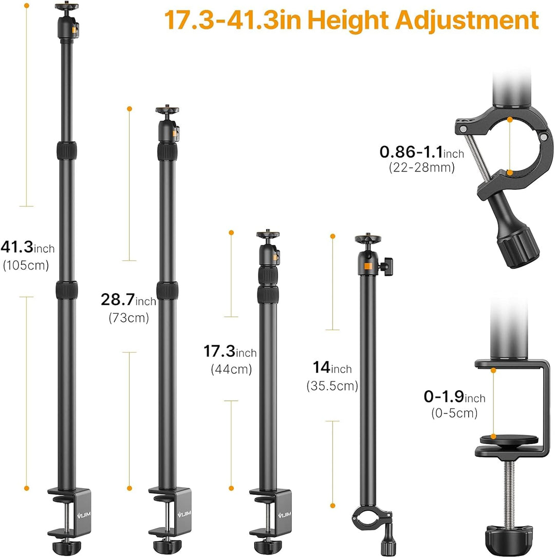 Kamera Tischhalterung, ULANZI LS02 Kamera Tischstativ, 44cm-105cm Einstellbar, Overhead Stativ für S