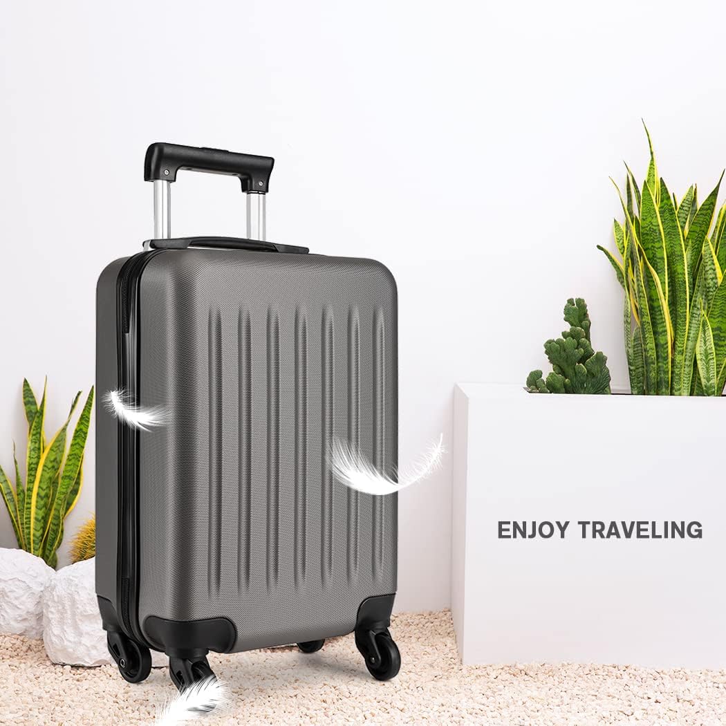 KONO Gepäcksets Kofferset 3 Teilig Hartschale Koffer Set Reisekoffer Set Leicht Koffer Trolleys, Zwi