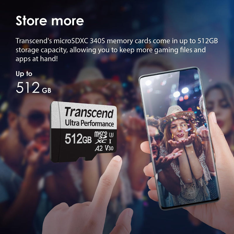 Transcend 256Go microSD mit Adapter UHS-I, TS256GUSD340S 256GB, 256GB
