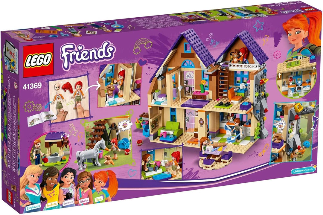 LEGO 41369 Friends Mias Haus mit Pferd, Bauset mit 3 Minipuppen, Kaninchenfigur und Pferdefigur, Bau