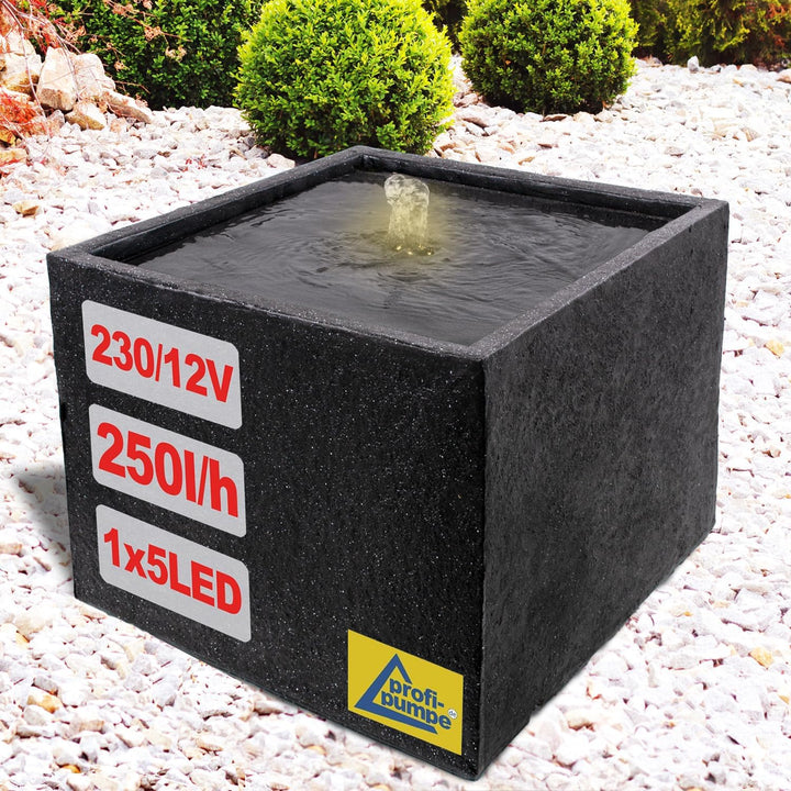 Gartenbrunnen Brunnen Zierbrunnen Zimmerbrunnen Springbrunnen Brunnen mit LED-Licht 230V Wasserfall
