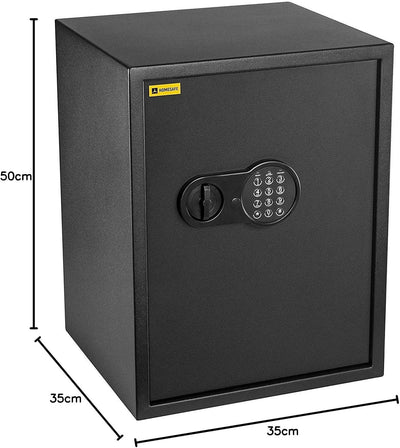 Homesafe HV50E Tresor Safe mit Schlüssel Elektronischem Möbeltresor, Dokumententresor, Elektronische