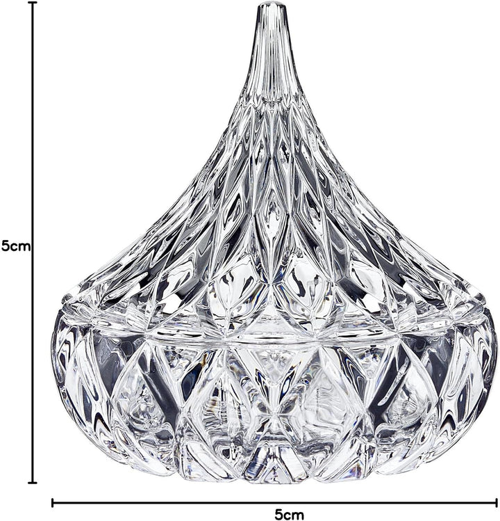 Godinger Crystal Famous Hersheys Kiss Crystal Candy Dish 1 Transparenter Kristall, 1 Transparenter K