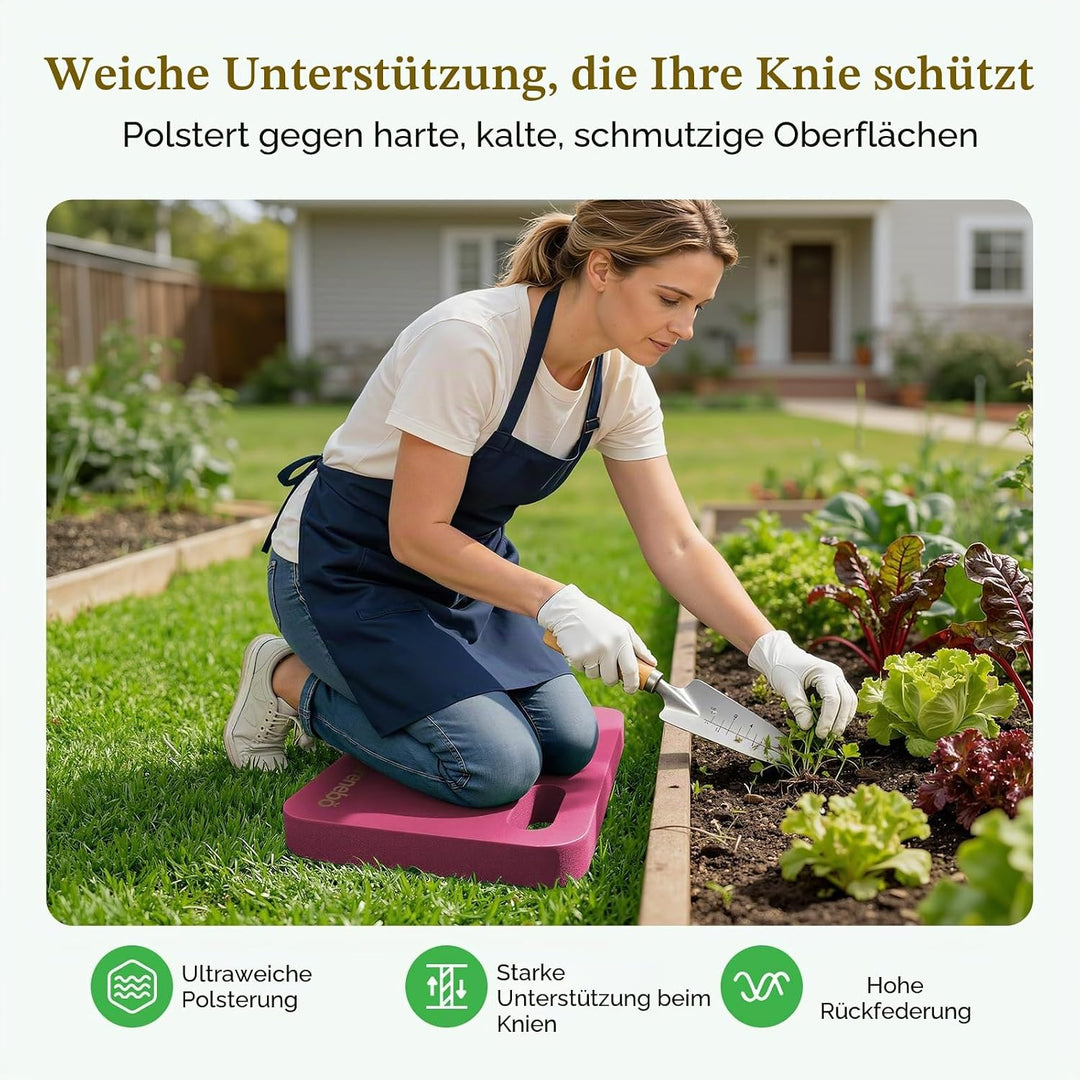 Hochdichte NBR-Schaumstoff-Gartenknielaufeinlage, 1,6" extra dick Gartenknielaufeinlagen, ultraweich